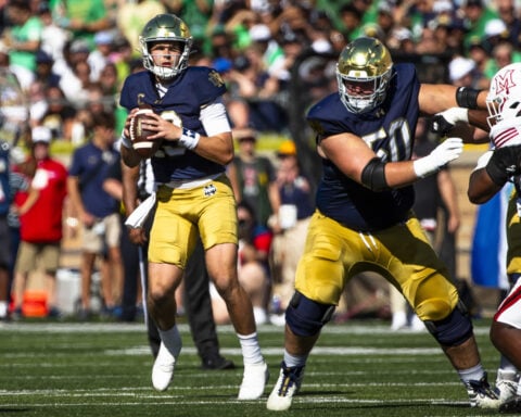 Notre Dame prepares for powerful Ohio State defense in national championship game