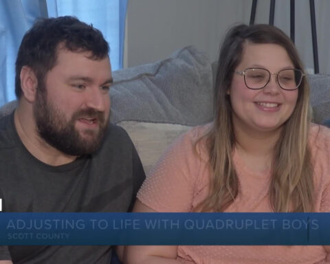 Parents welcome quadruplet boys home