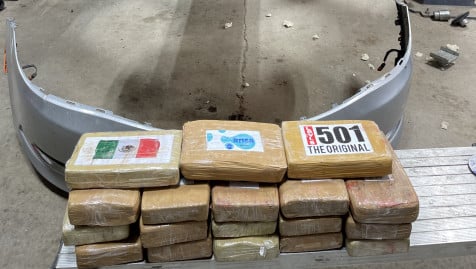 More than a dozen bricks of cocaine found hidden inside car