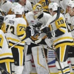 Penguins' Nedeljkovic makes NHL history as he becomes 1st goalie with goal and assist in a game