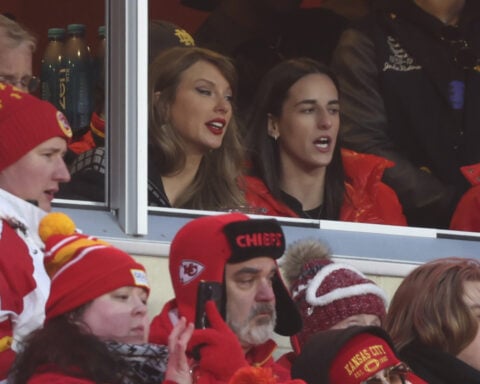 Taylor Swift joined by Caitlin Clark as she watches Travis Kelce and the Chiefs' playoff win