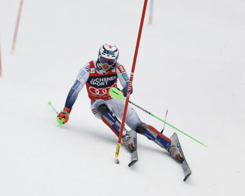 US-born McGrath leads Norway sweep in World Cup slalom and celebrates with signature Cuche ski flip