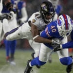 Allen scores 2 TDs, Bills force 3 turnovers to beat Ravens 27-25 and reach AFC title game