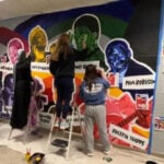 Students merge art and tech in new Black history mural