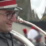 Twinsburg grad dotting 'i' for Ohio State University Marching Band during National Championship game