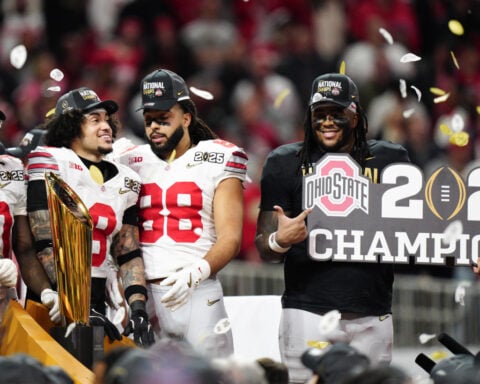 Ohio St, Notre Dame are 1-2 in final poll; Mississippi and BYU ahead of playoff teams