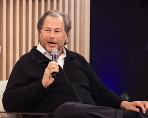 Today’s CEOs are the last to manage all-human workforces, says Marc Benioff