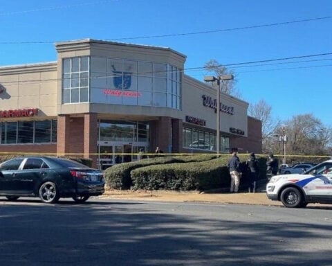 Shooting in pharmacy parking lot turns fatal; search underway