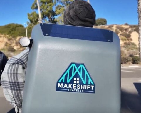 High-tech backpacks help the homeless stay connected to services