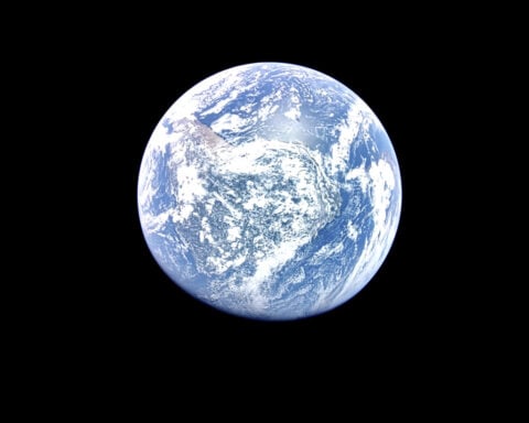 A private US spacecraft headed to the moon captures a glorious view of Earth