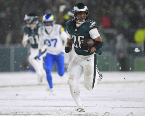 Saquon Barkley is running his way into the NFL record book, and possibly his 1st Super Bowl