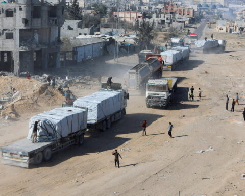 Large drop in number of aid trucks entering Gaza on Friday
