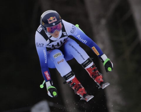 Brignone beats Goggia for Italian 1-2 in World Cup downhill. Vonn misses gate and does not finish