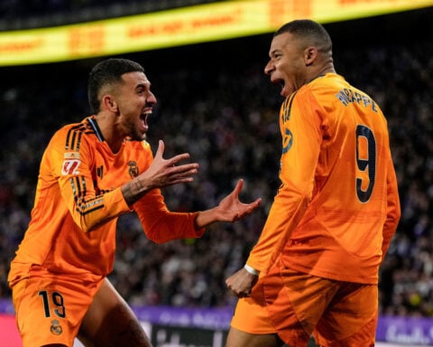 Kylian Mbappé scores his first hat-trick for Real Madrid
