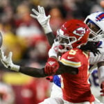 Bills cornerback Christian Benford carted from field in AFC title game after helmet-to-helmet hit