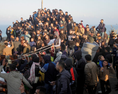 How Gazans returning north are checked for weapons