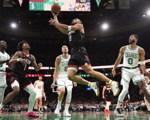 Surging Rockets beat the Celtics after knocking off the Cavaliers twice