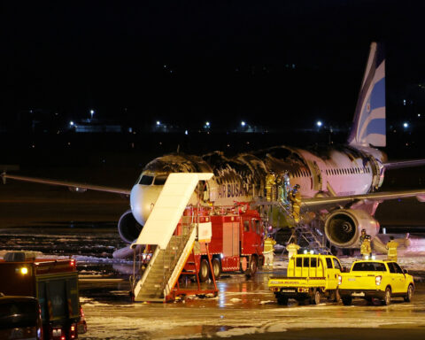 Air Busan Airbus plane catches fire at South Korea's Busan airport