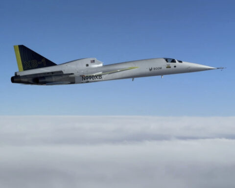 First independently developed jet breaks the sound barrier over the California desert