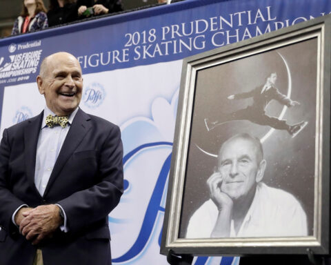 Dick Button, daredevil ‘godfather’ of figure skating and Emmy-winning commentator, dies at 95