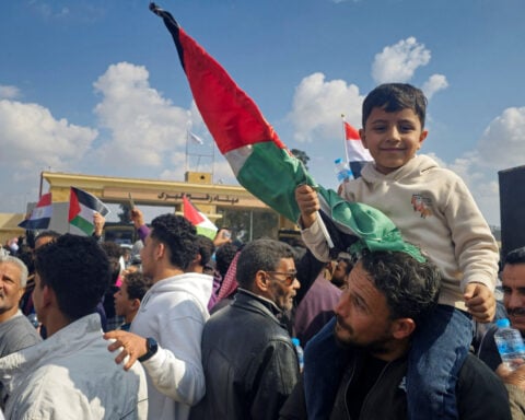 Egyptians protest Trump displacement plan at Rafah border crossing