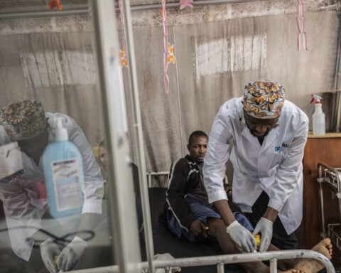 Hospitals in eastern Congo are crowded with wounded and exhausting their supplies