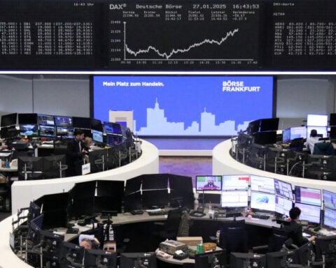 Europe's STOXX 600 closes higher on healthcare boost; auto stocks slide