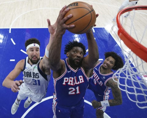 Joel Embiid has triple-double in 1st game in a month as Sixers slip past Mavs 118-116