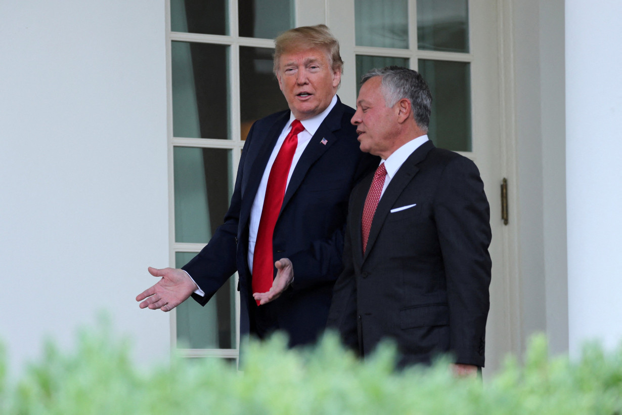 FILE PHOTO: U.S. President Trump welcomes Jordan's King Abdullah at the White House in Washington