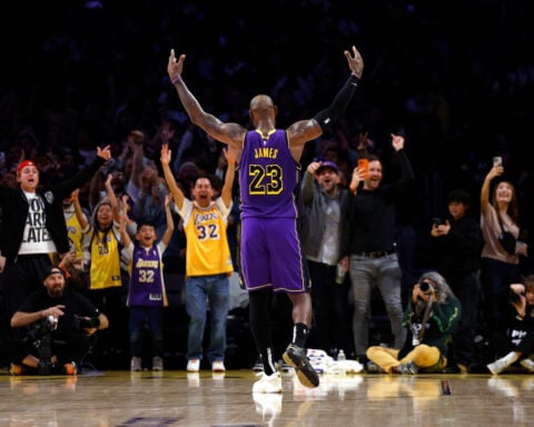 LeBron James joins Michael Jordan in history books as Lakers down Warriors to continue winning run