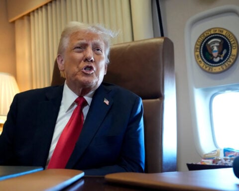 Trump announces plans for tariffs aboard Air Force One