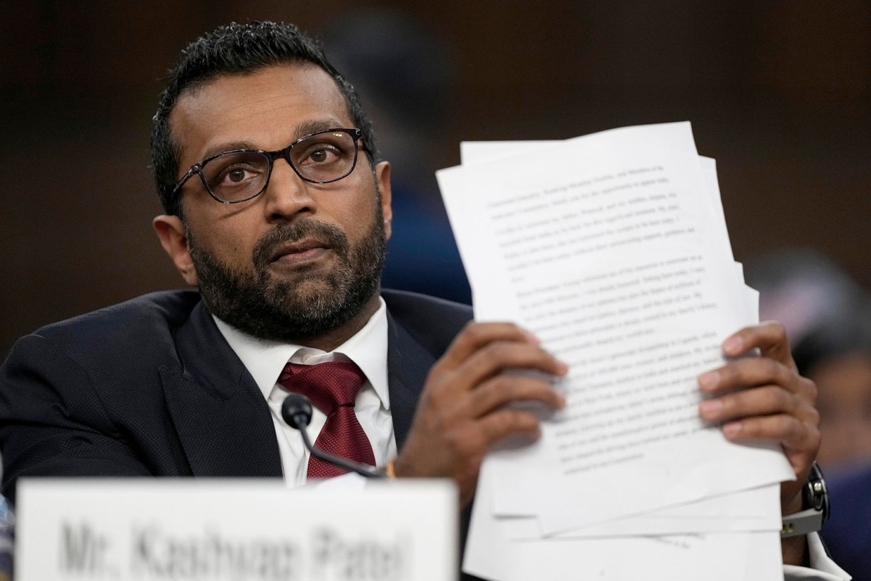 Senate Democrat says FBI nominee Kash Patel is working on purge of agency officials before being confirmed