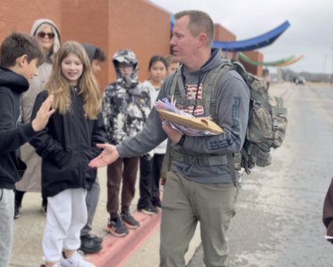 Veteran partners with students to support troops overseas