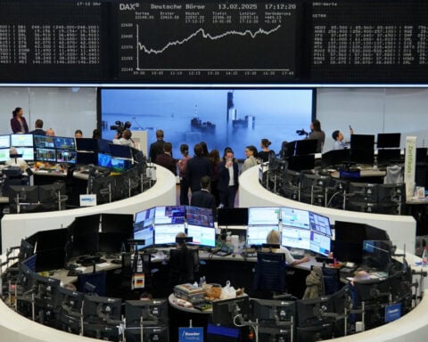 European shares set for eighth weekly gain; Luxury stocks advance