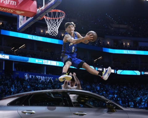 Mac McClung pulls off the first NBA dunk contest three-peat