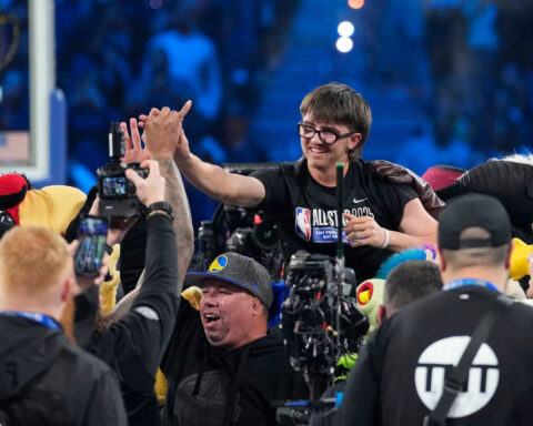 College student wins $100,000 after beating Bucks star Damian Lillard in three-point contest at NBA All-Star Weekend