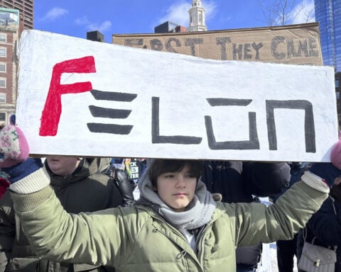 'No kings on Presidents Day' rings out from protests against Trump and Musk