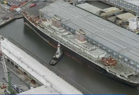 SS United States begins journey down Delaware River, out of Philadelphia | How to track its voyage