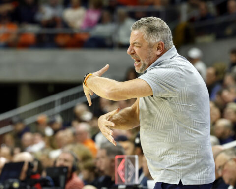 No. 1 Auburn overcomes a rough offensive performance to beat Arkansas 67-60