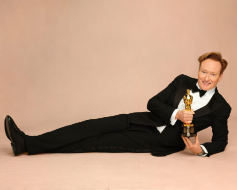 Conan O’Brien has a lover’s spat with the Oscar statuette in raucous Academy Awards promo
