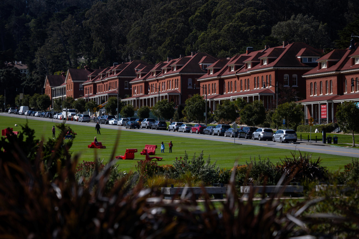 Presidio, a former military base turned into a public park under the supervision of the National Park Service in San Francisco, California