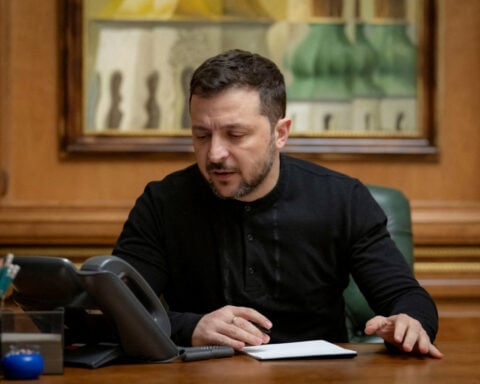 On third anniversary of Russia's invasion Zelenskiy says he is proud of 'absolute heroism' of Ukrainians