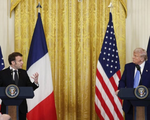 Trump expresses hope Russia's war in Ukraine is nearing an endgame as he meets with France's Macron