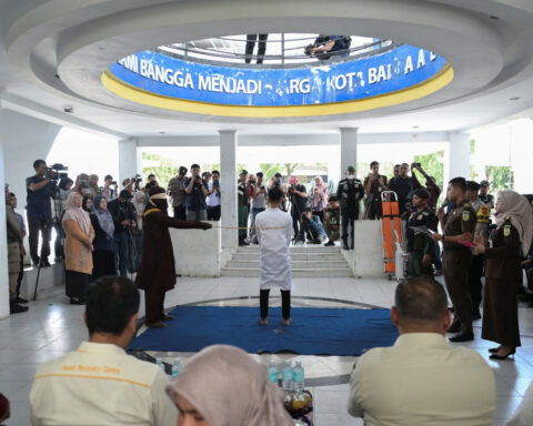 Indonesia's Aceh province publicly canes two men for same-sex relationship