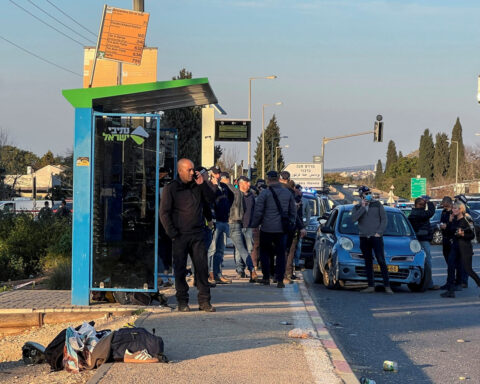 Seven injured in ramming attack at Israeli bus stop