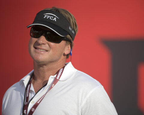 The Tampa Bay Buccaneers say they're reinstating Jon Gruden into their ring of honor