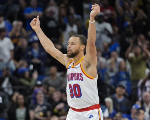 Stephen Curry does it all in a 56-point masterpiece, from a halfcourt heave to a jersey toss to mom