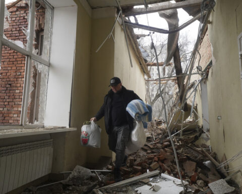The Latest: Most European leaders back Zelenskyy as he joins crisis talks in London