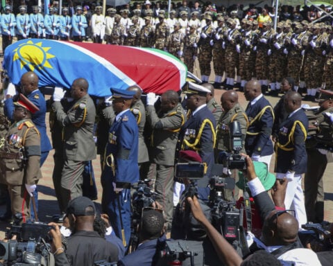 Namibian founding president Sam Nujoma is laid to rest and praised as the last African liberator