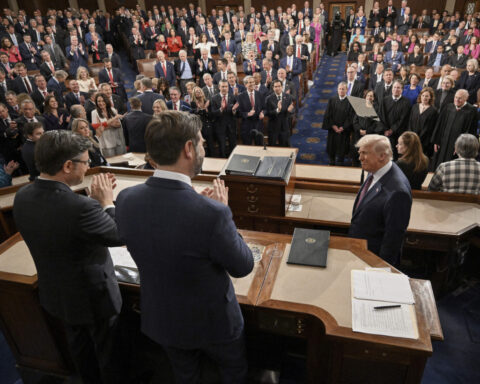 The Latest: Trump’s joint address to Congress showed the country’s stark partisan divide